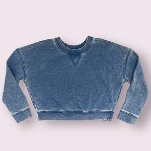 Top Shop Cropped Burnout Sweatshirt Size 4 Gently Used